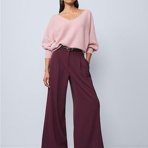 Ann Taylor Pleated Wide-Leg Pant 12P